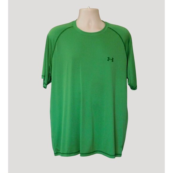 Under Armour HeatGear Catalyst Shirt Mens XL Green Loose Fit Short Sleeve - Picture 8 of 8